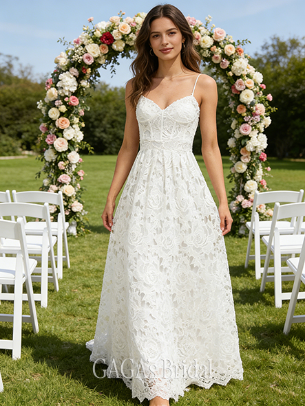 Sweetheart Neck A-Line Wedding Dress