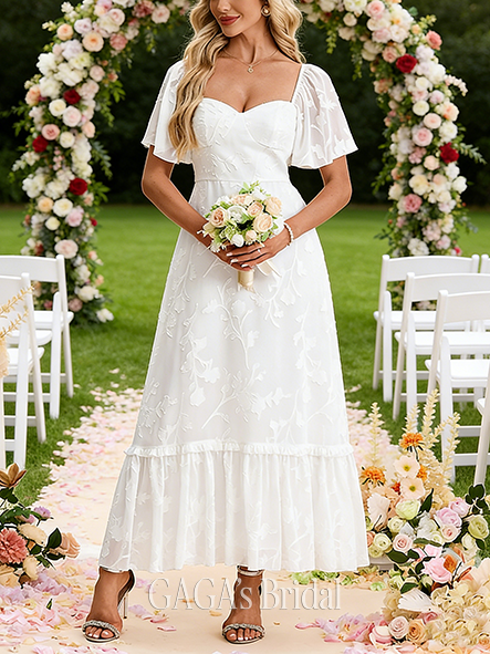 Sweetheart Neck A-Line Wedding Dress