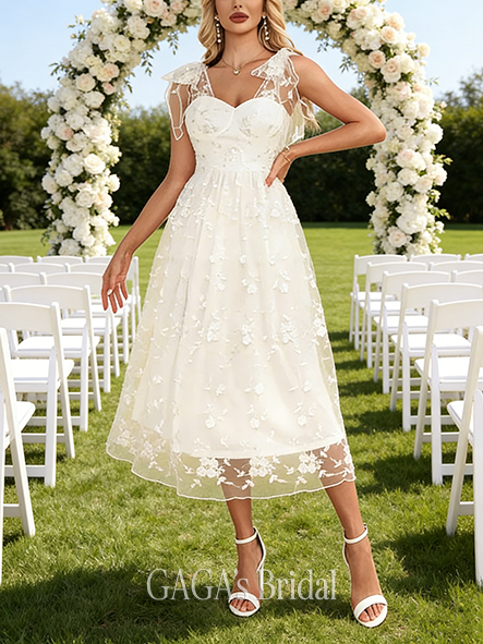 Sweetheart Neck A-Line Lace Wedding Dress