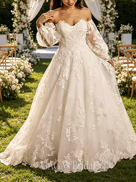 Petite Spaghetti Strap Square Neck Ball Gown