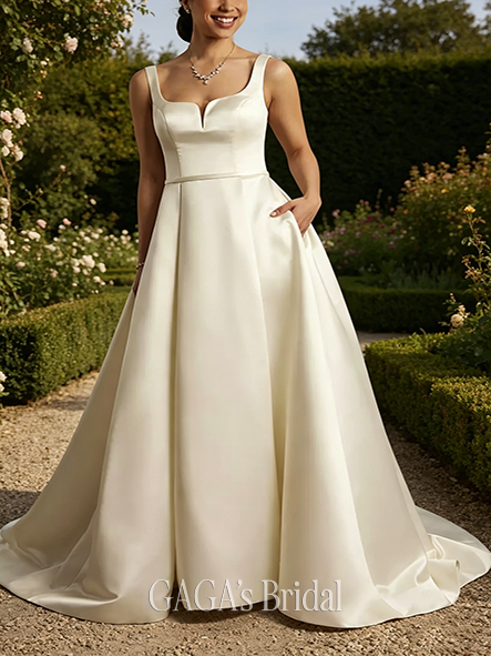Essential Satin Tank Ball Gown Wedding Dress