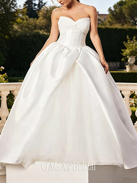 Trendy Split Hem Mikado Ball Gown