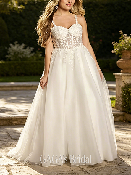 Enigmatic Illusion Corset Bodice Tulle Ball Gown