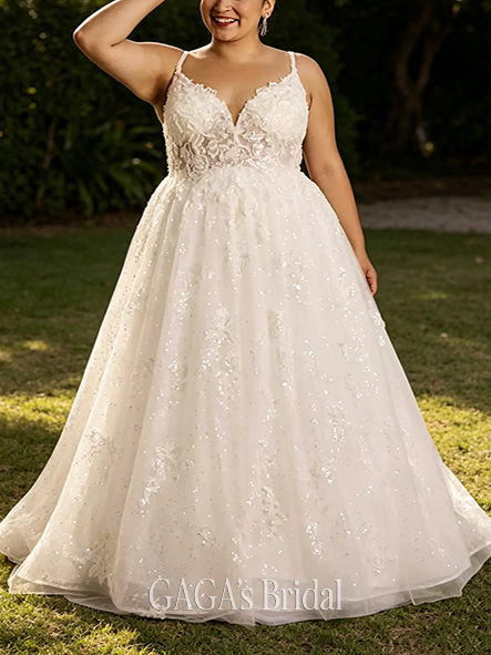 Figure-Hugging Basque Waist Ball Gown Wedding Dress
